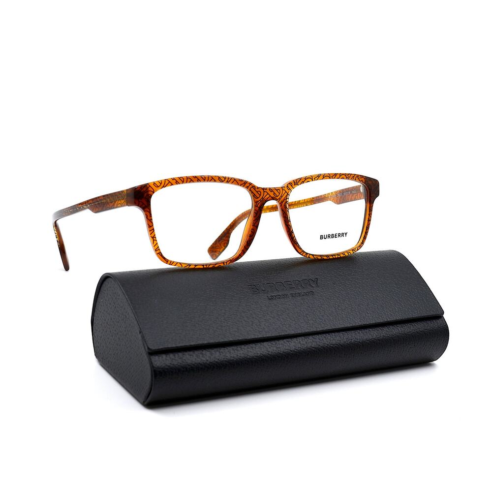 NEW Burberry BE2308 3823 Transparent Brown/signature B Check Eyeglasses Frame
